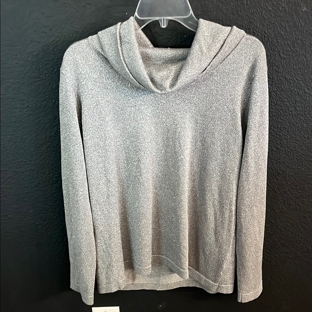 Women’s Coldwater Creek Silver Cowl Neck Sweater